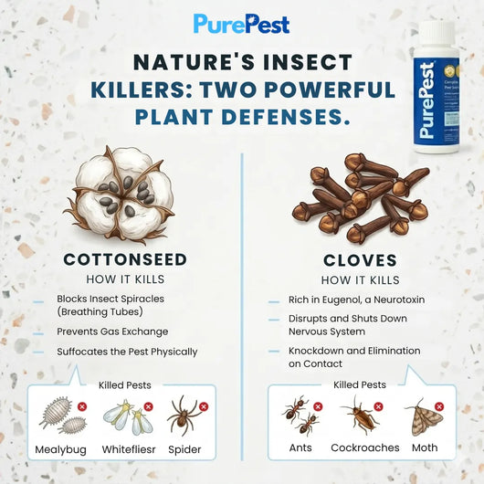 Purepest Ingredients All Natural Cotton seed & Clove oil 

